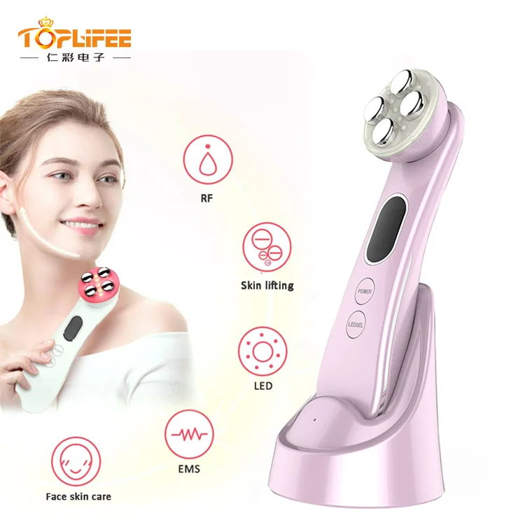 Portable EMS facial massager 5 in 1 high frequency facial machine beauty care device