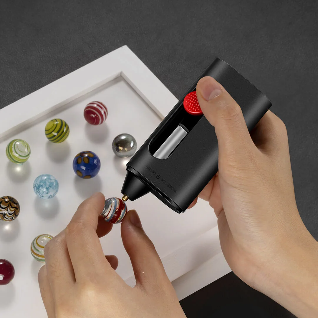 WOWSTICK Full Aluminum Lithium-electric mini hot melt glue Gun DIY Tools Set 3D Drawing Glue Pen Rechargeable