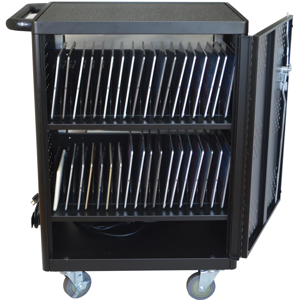 chromebook, ipad, tablet storage and charging cart for 36 devices,CE approved.