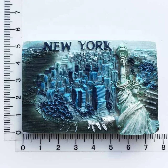 Promotion Tourism Souvenir Buy Online Custom Logo 3D New York Fridge Magnets