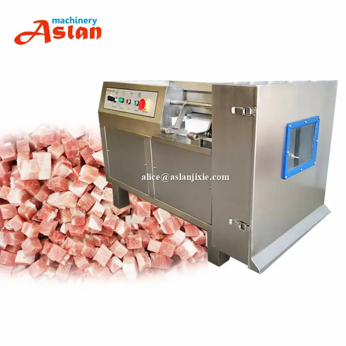 Automatic frozen meat cubes cutting machine/ fresh pork meat prawn cheese dicing machine