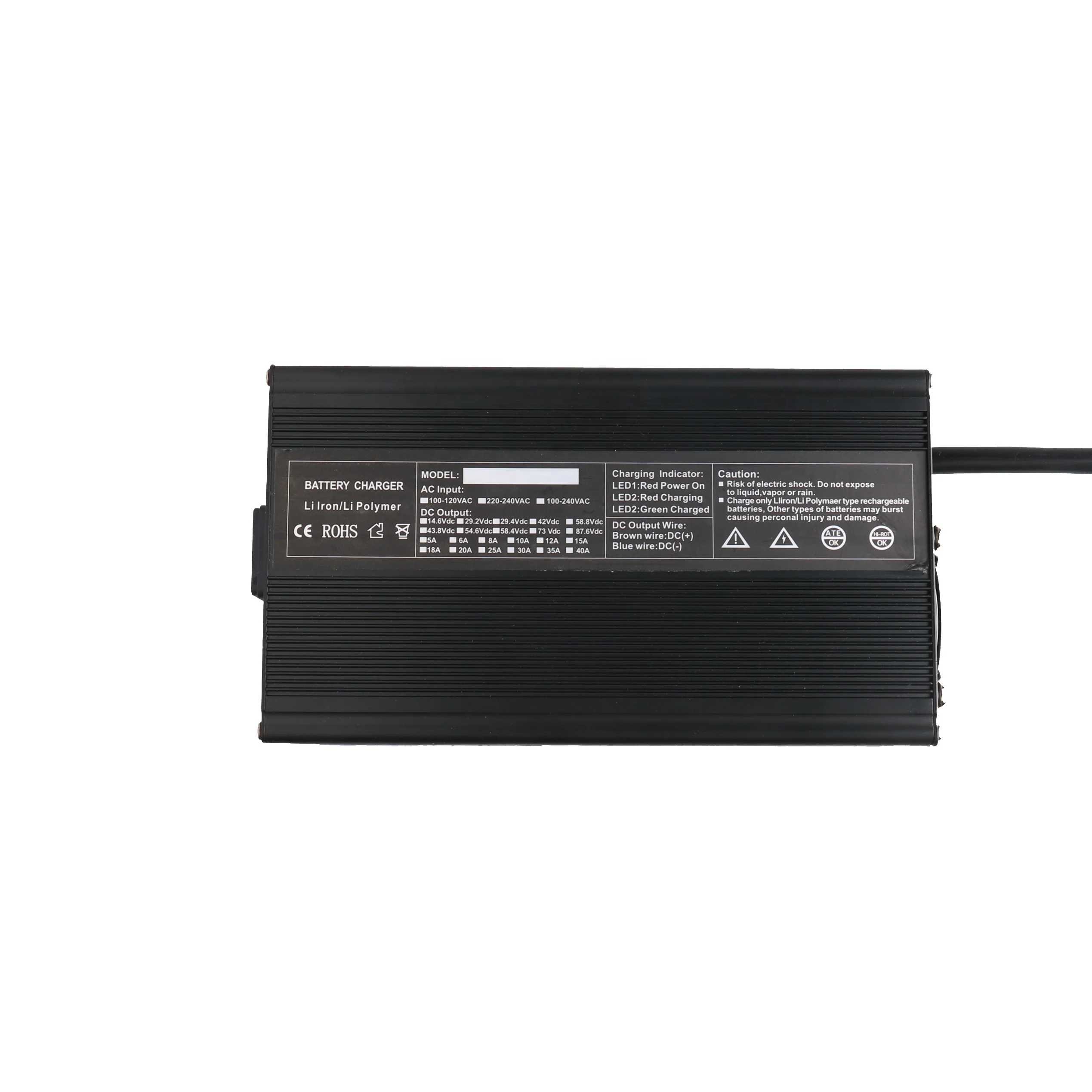 Aluminum case Smart Fast Lithium Battery Charger 12v 30a suitable for lead acid battery electric bicycle power tools