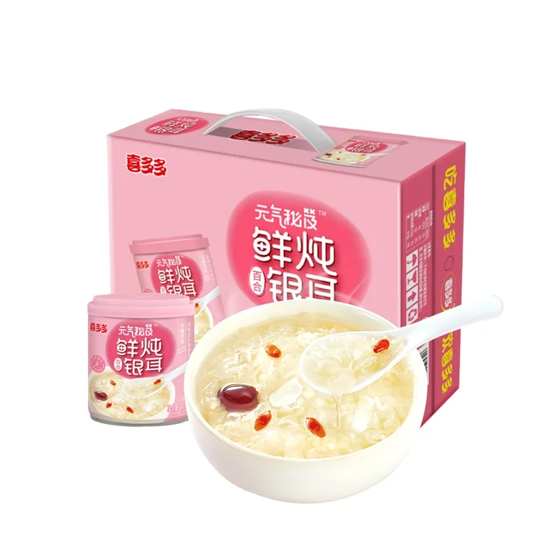 
Stewed Snow Fungus Broth Chinese Soups Fruit Tremella Instant Solid Soup 