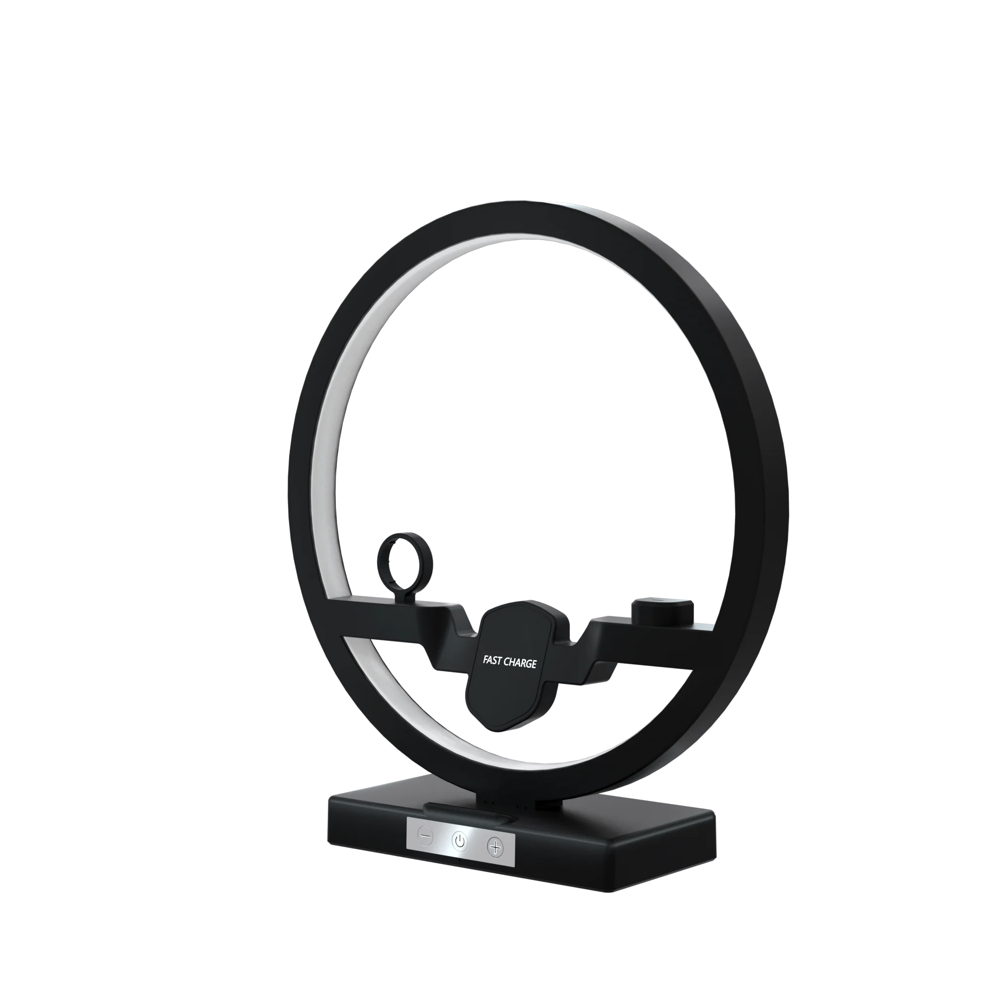 Новинка 2020, подставка для беспроводного зарядного устройства для мобильных телефонов 4 в 1, док-станция для быстрой зарядки со светодиодной настольной лампой