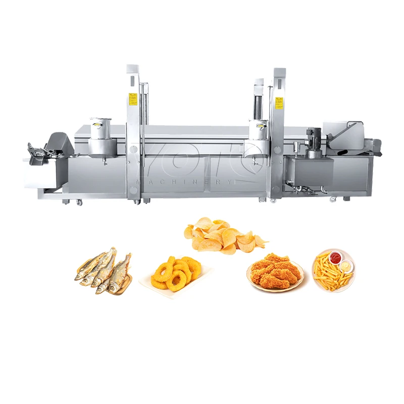 professional factory supply industrial gas deep fryer automatic cassava tortilla chips frying machine automatic frying machine
