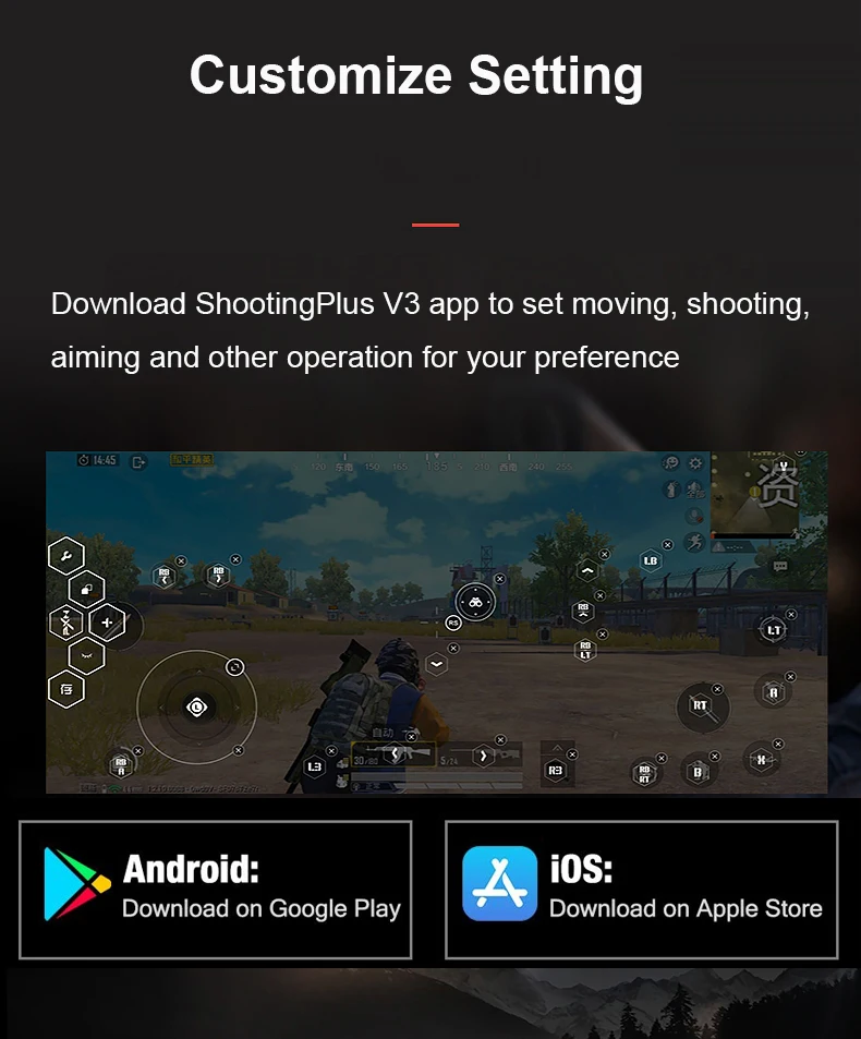 PXN P30S Joystick Mobile Gaming Controller for PUBG/iOS/Android