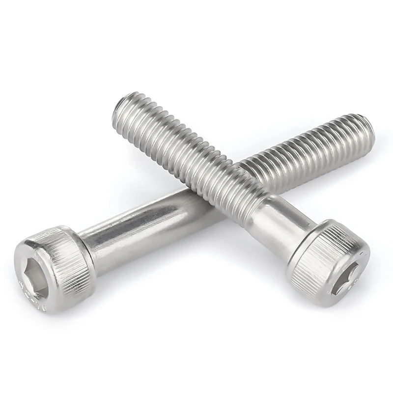 304 Stainless Steel DIN912 Cup Head Hexagon Socket Screw-half Thread M4 M5