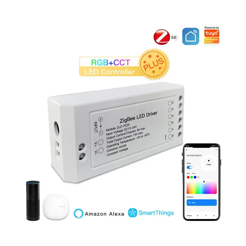 Высококачественная система Rgb Cct Alexa Echo Google Home Tuya Zigbee Smart Dimmer Module Switch