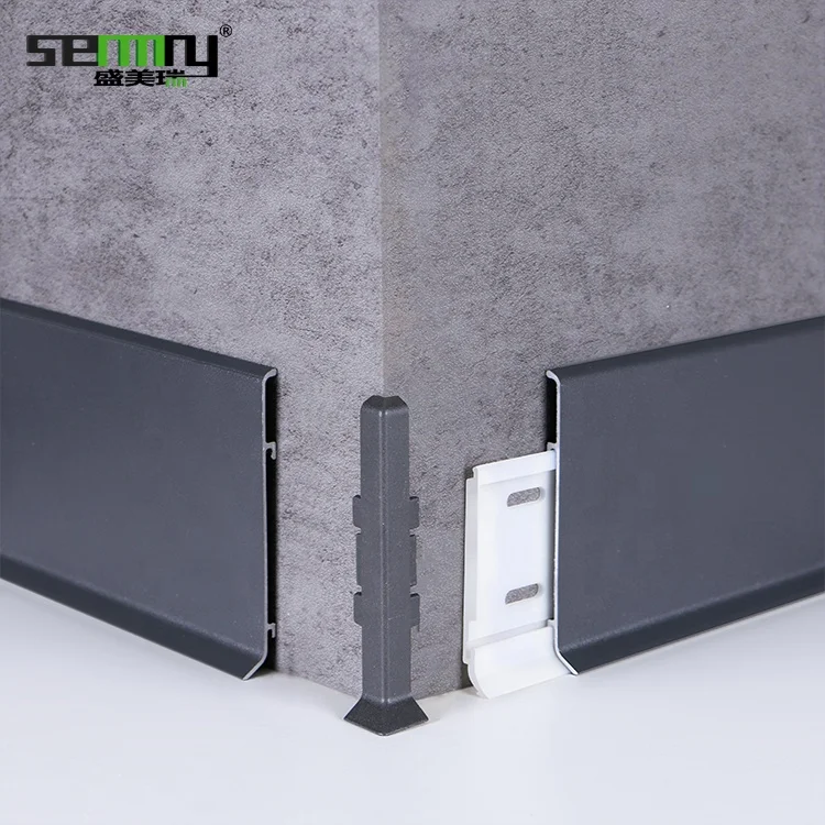 Beautiful colors skirting board Aluminium profile kitchen cabinet baseboard Wall Skirting Board 6063 aluminium skirting board