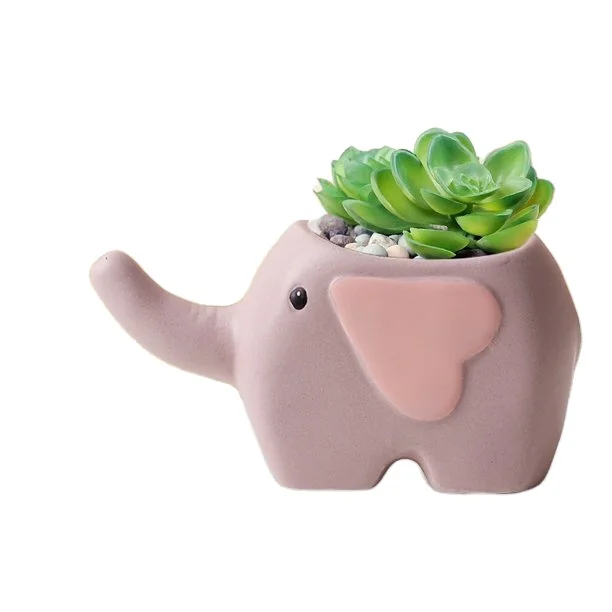 Amazons Hot Sell Mini Home Decor Planter Garden Animal  Succulent Planter for Outdoor Decoration Ceramic Planter