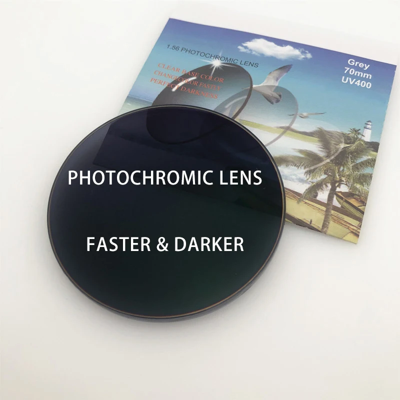 Resin lens 1.56 photochromic photo grey brown single vision HMC green/blue coating optical lenses