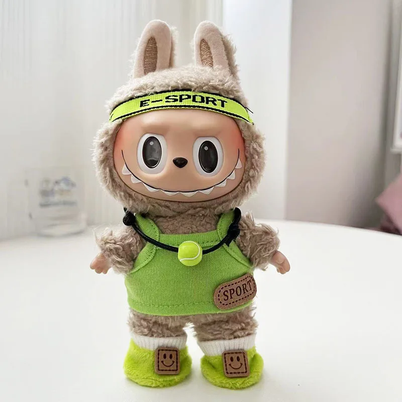 2088 17 Cm Blind Box Pendant Doll For Tennis Teenagers Cute Dress Outfit Clothes Only Labubu
