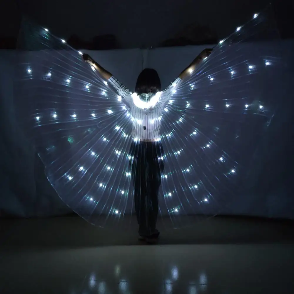BestDance LED Isis Wings Belly Dance Cosplay Glow Show Light Up Costume