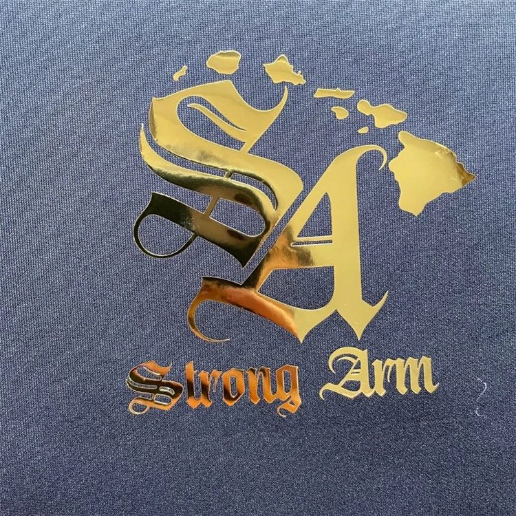 Custom Iron on Stickers Metallic Foil Tshirt Stickers