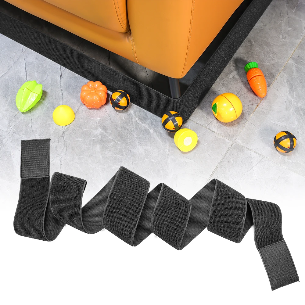 Toy Under Couch Blocker  Hook and Loop Sofa Adjustable Mounting Strap for Babies Toy