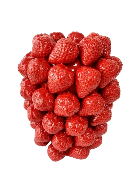 Fruit collection Strawberry Vase for home decoration flower pot Ceramic Fruit Vase