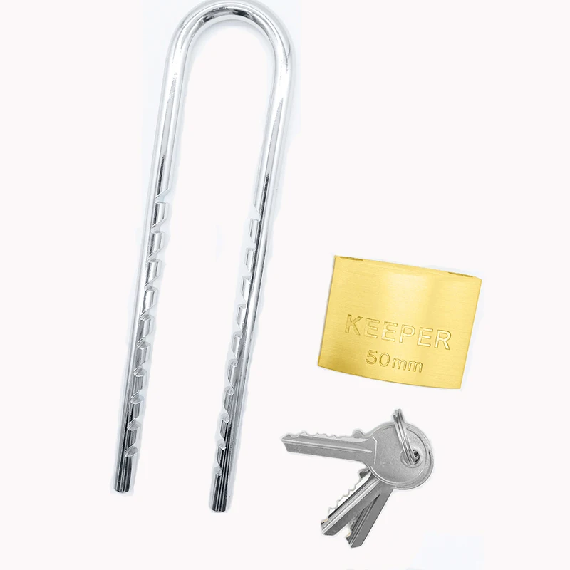 Sample Available Top Security Custom Steel Shackle Safety Adjustable Long Shackle Brass Padlock