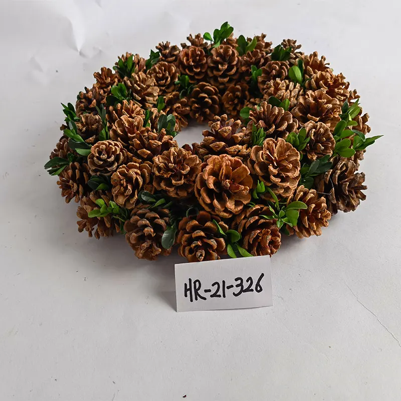 Cheaply Price Mini Wreath Christmas Pine Cone Boxwood Garland For Christmas Tree