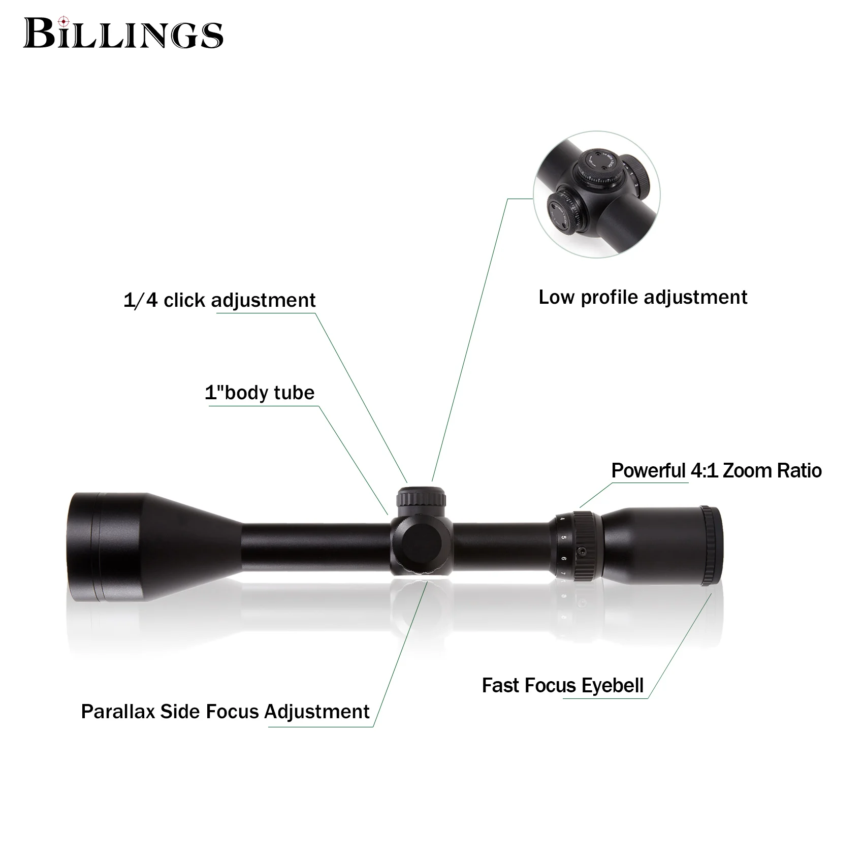 Air Gun Hunting Riflescope Sniper Hunting RifleScope BII 4-16X50 SF Scope