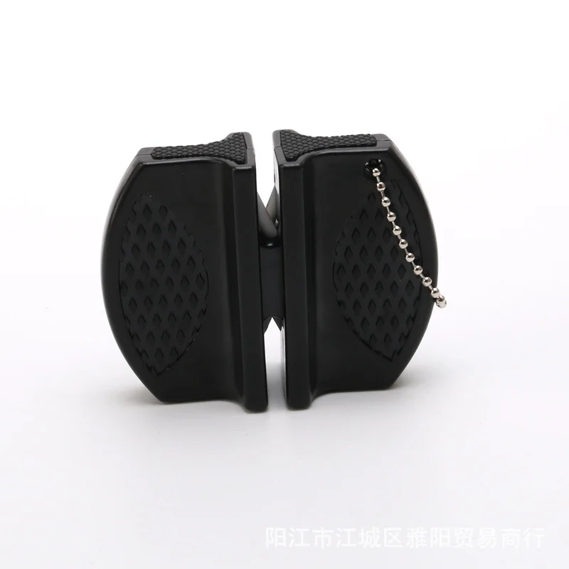 Household Small Mini Knife Sharpener Class Tungsten Ceramic Outdoor Portable Double Sided Knife Sharpener Kitchen Gadgets