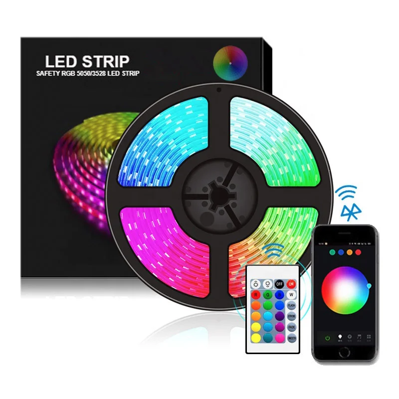 Комплект неонового источника питания умный светильник rgb с дистанционным управлением меняющий цвет водонепроницаемая гибкая