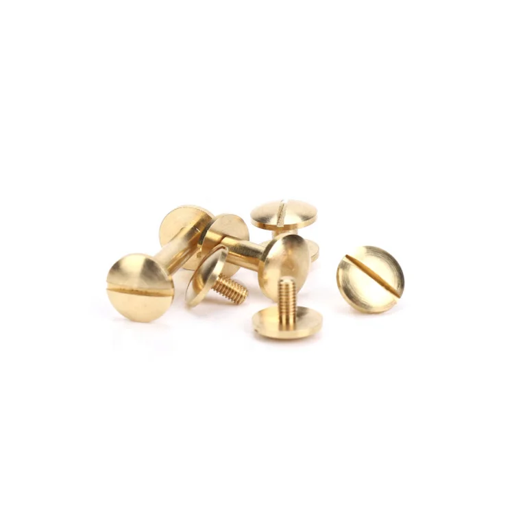 Brass Chicago screws for belt book binding screws set