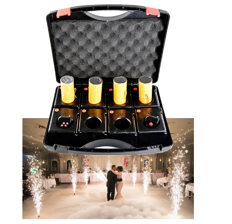 3m30s stage cold pyro spark fountains fireworks gold and silver indoor wedding fountain