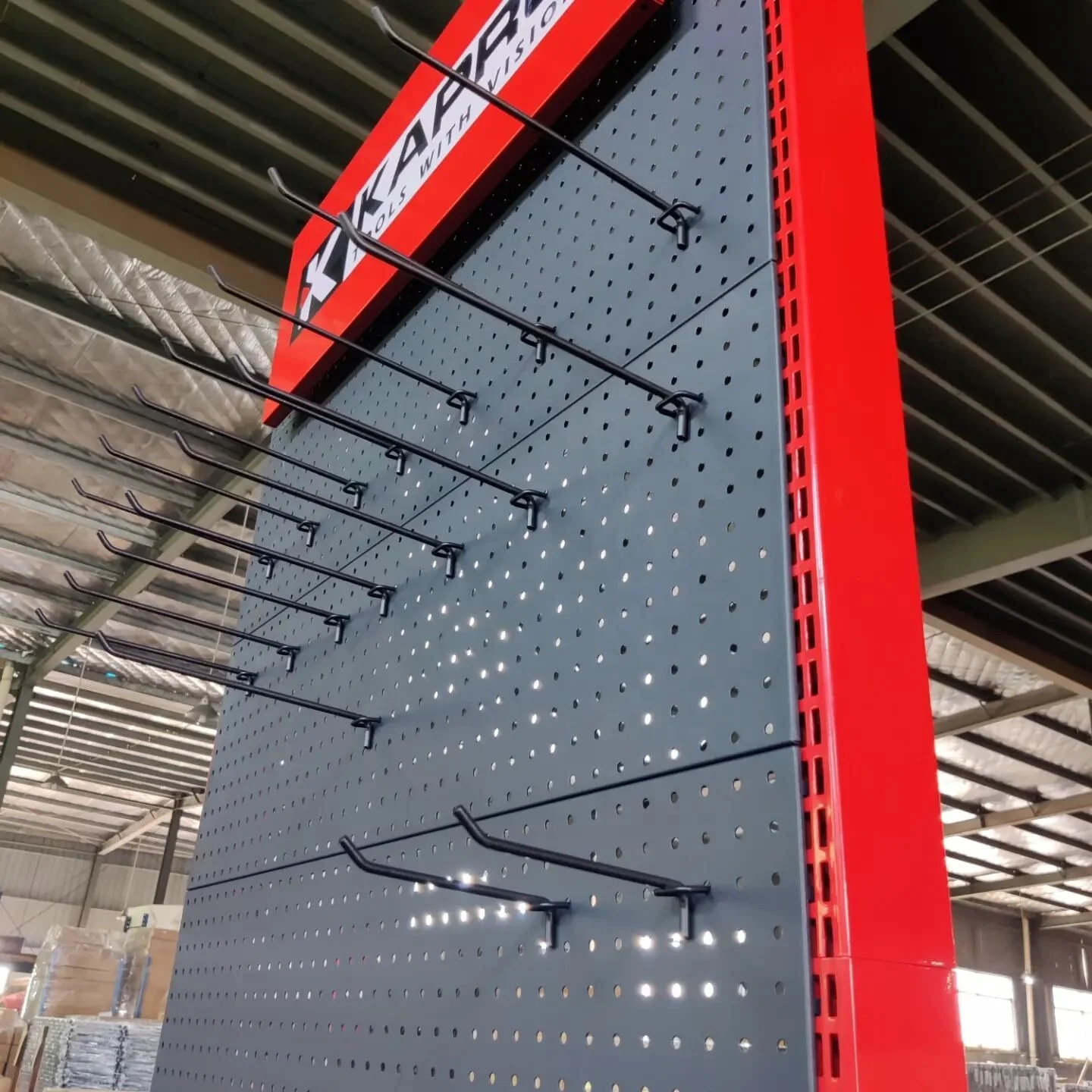 Factory Price Steel Metal Perforated Back Panel Pegboard  Tool Display Stand Rack Shelves