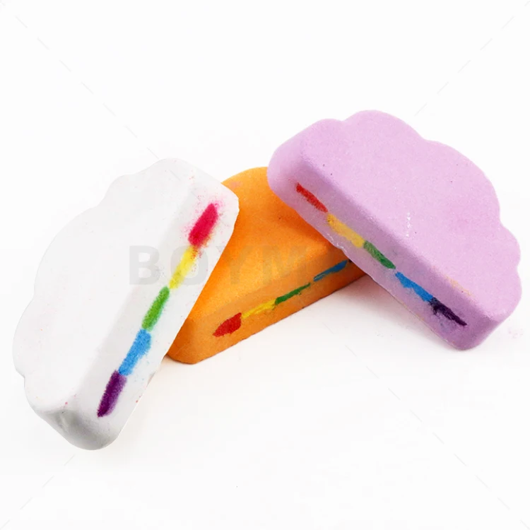 Товар в наличии, 100% натуральный ароматизатор, спа, увлажняющая, насыщенная пузырьковая Бомба для ванны с радужными облаками