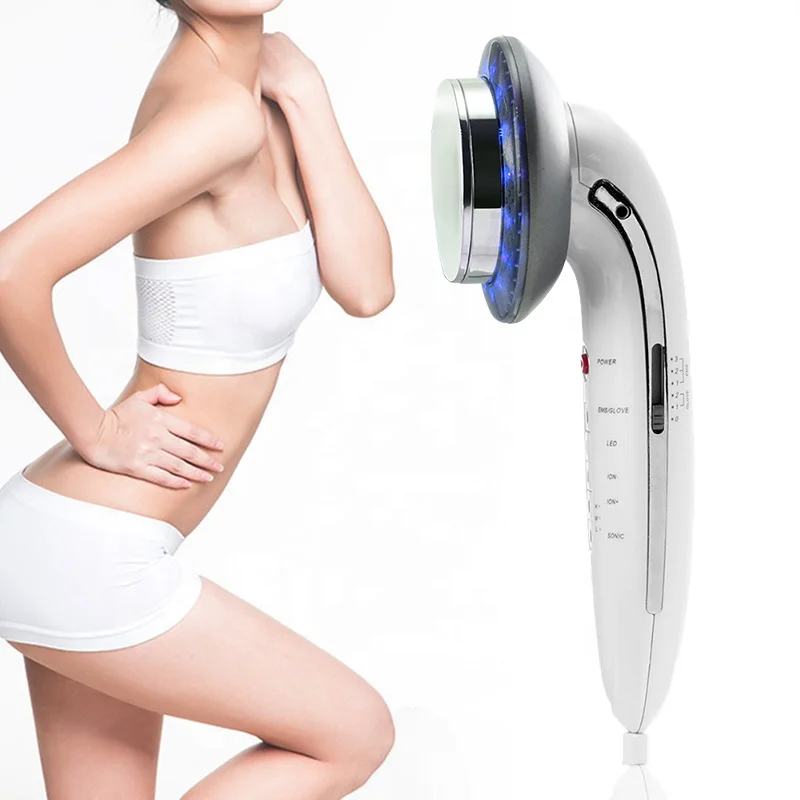 Handheld Multifunctional Beauty Instrument Ems Massager Microcurrent Face Lift Ultrasonic Vibration Face Body Slimming Device