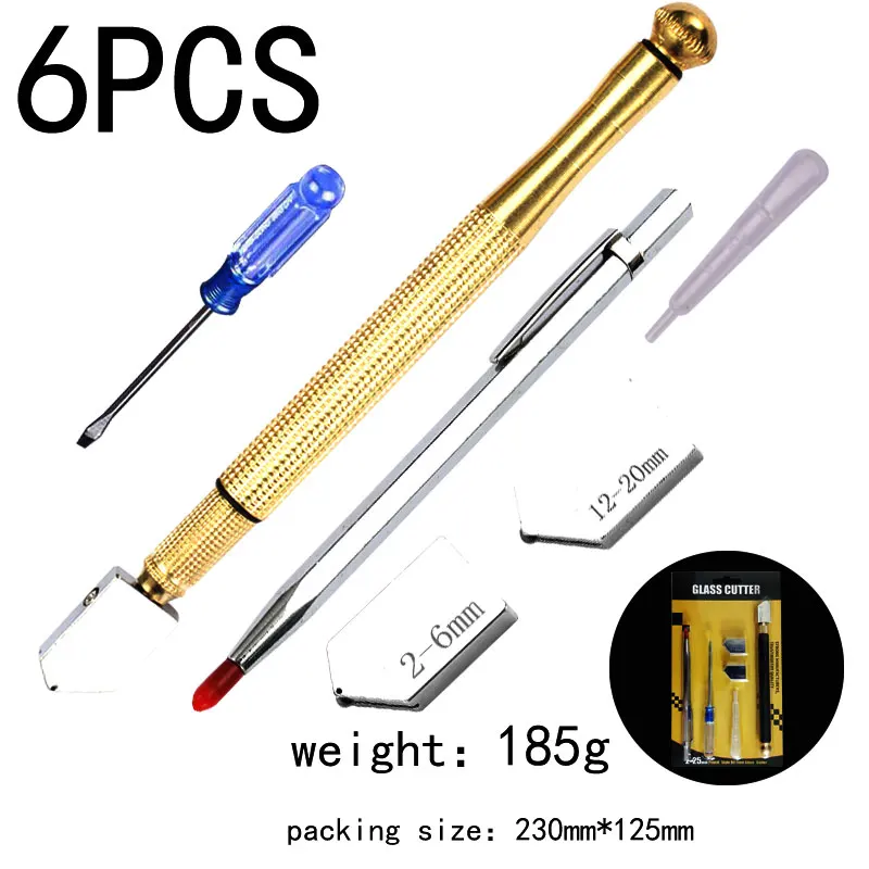 6pcs glass cutters 2-20mm  oil glass cutter  machine parts cutter glass tile cutter