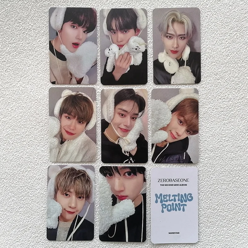 9Pcs/Set Kpop Zerobaseone Melting Point 2nd Album MS Photocards ZB1 Zhanghao Ricky Guwook Lomo Cards Selfie Postcards Fans Gifts