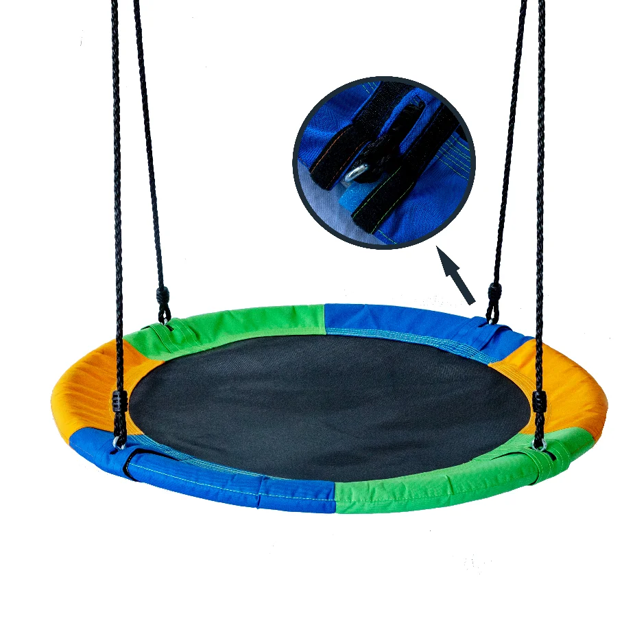 Outdoor Kids Round Tree Hanging Swing Hammock 40 inch flying Saucer Swing for Children