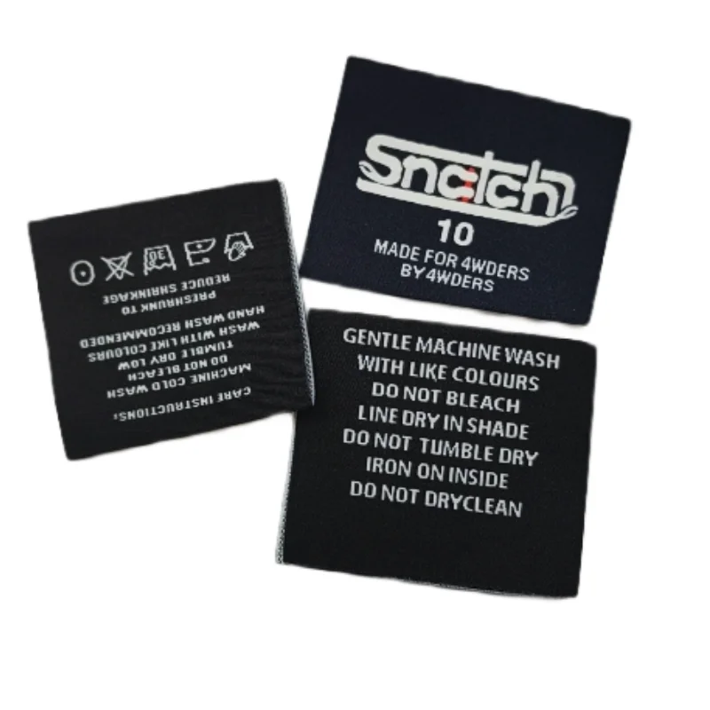 Custom Fashion Logo Embossed Logo Clothing Woven Labels Free Samples Fabric Tag Clothing Labels Woven Label For Garment