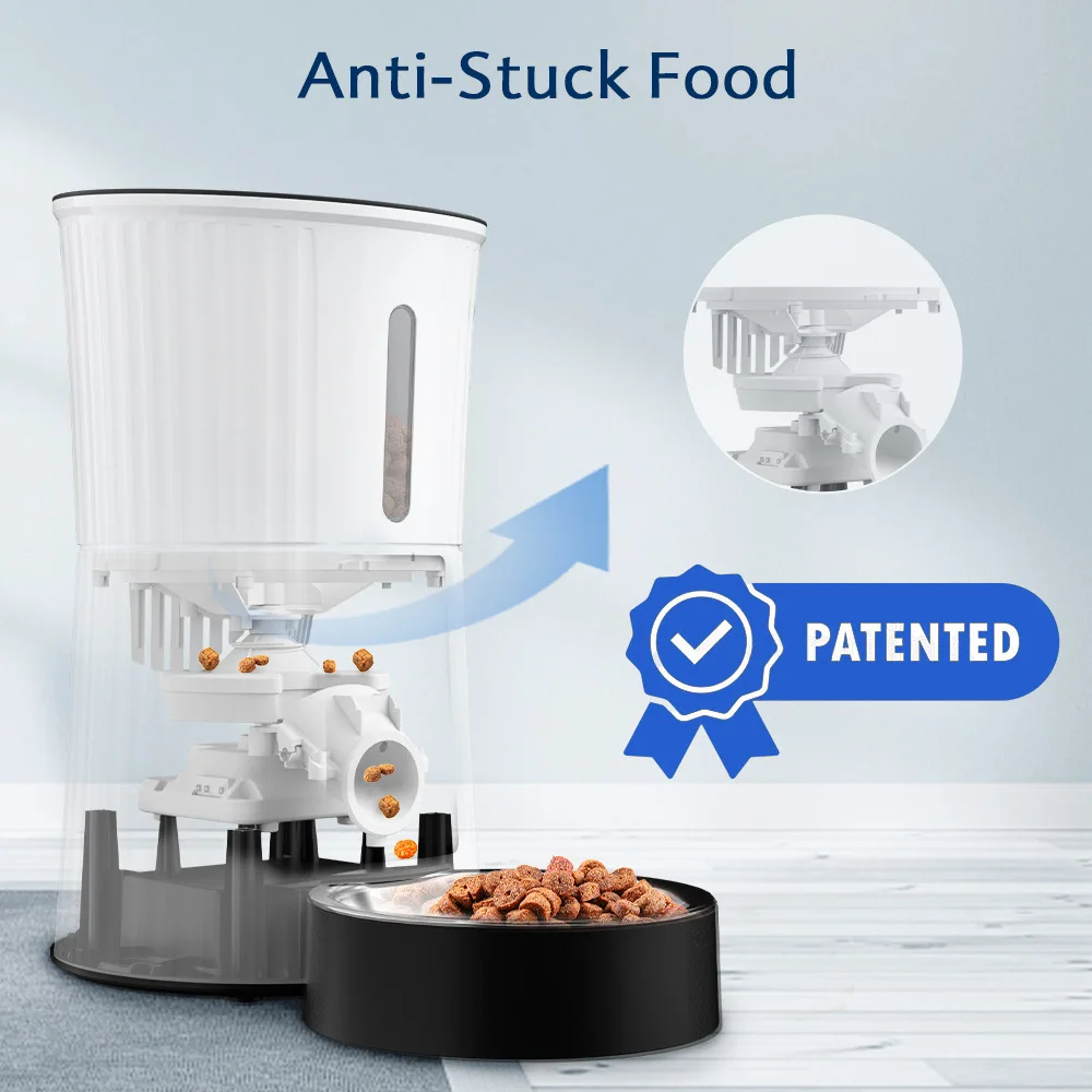 4L Smart Automatic Pet Feeder Dual Power Supply Voice Recorder Timed Quantitative Cat Dog Automatic feeder