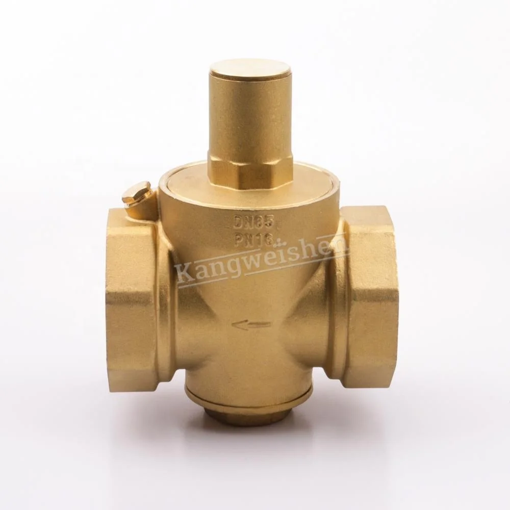 PN16 DN20 Pressure Regulator  Brass Pressure Reducing Valve with Gauge