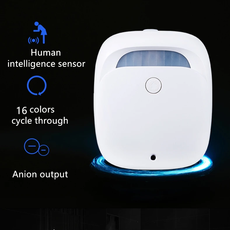 16 colors human intelligence smart led battery motion sensor toilet bowl night light for home
