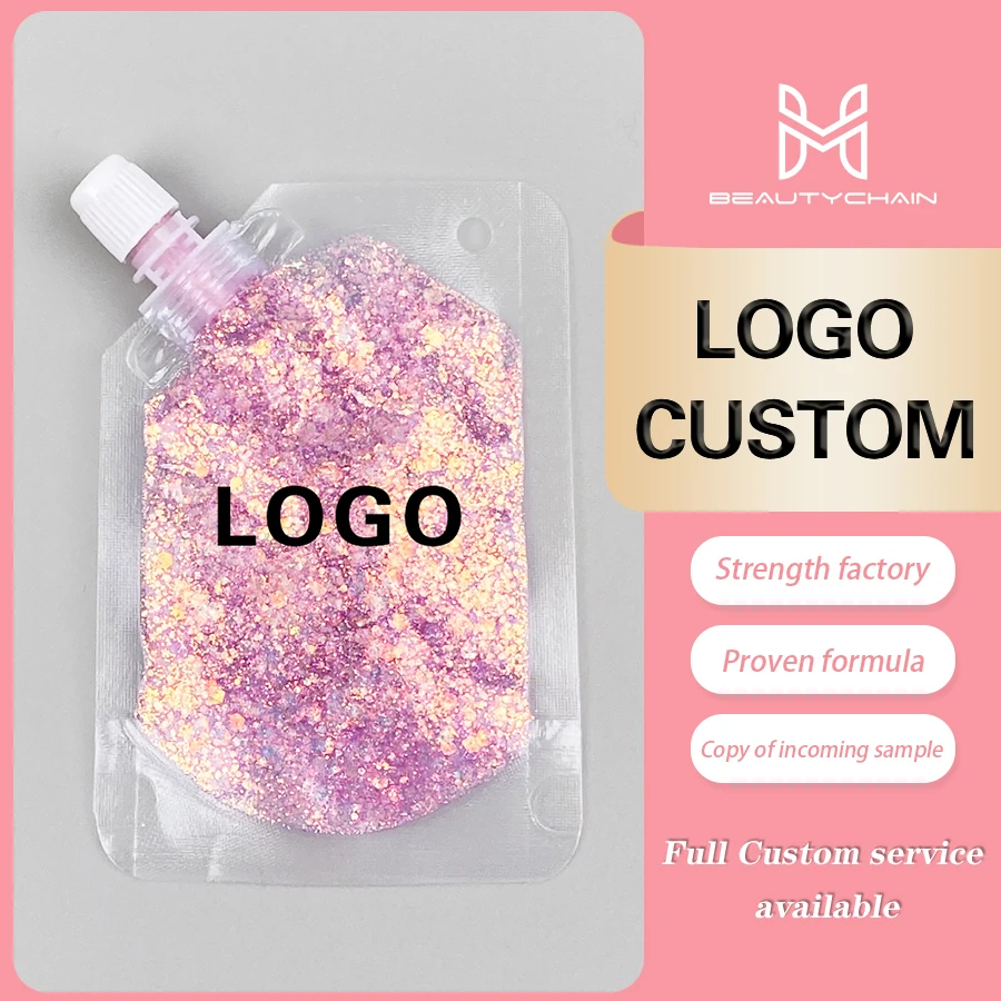 MLM custom makeup Holographic Glitter Makeup Shiny Cosmetic Grade Glitter Body Glitter Gel For Hair Face Body Nail Decoration