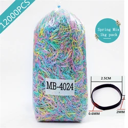 Colorful Disposable Hair Bands Durable Mini Elastic Rubber Silicon Hair Bands Hair Ties