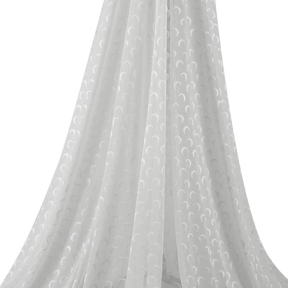 Factory Direct Sales Newly Fashionable White Textile Organza Lace Fabric Flower Embroidery