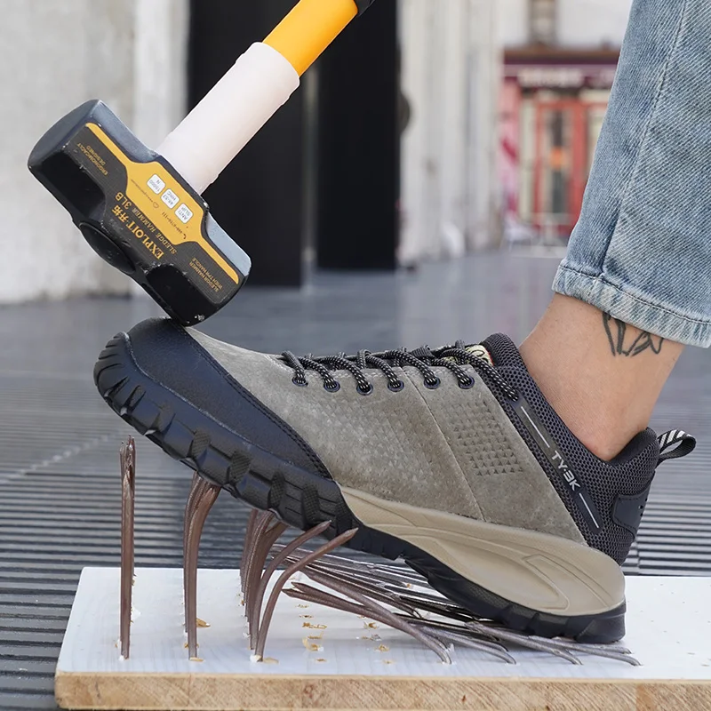 High quality genuine leather work safety shoes , China Brand  Steel Toe Construction Working Protective shoes