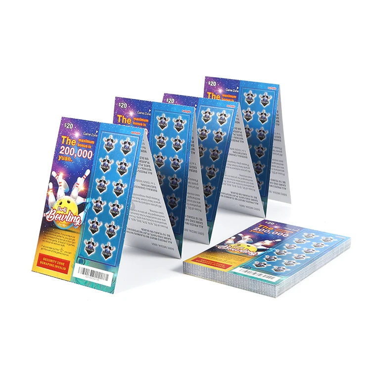 Custom Printed Scratch-off Lucky Lottery Ticket Paper Lotto Lottery Scratch Cards
