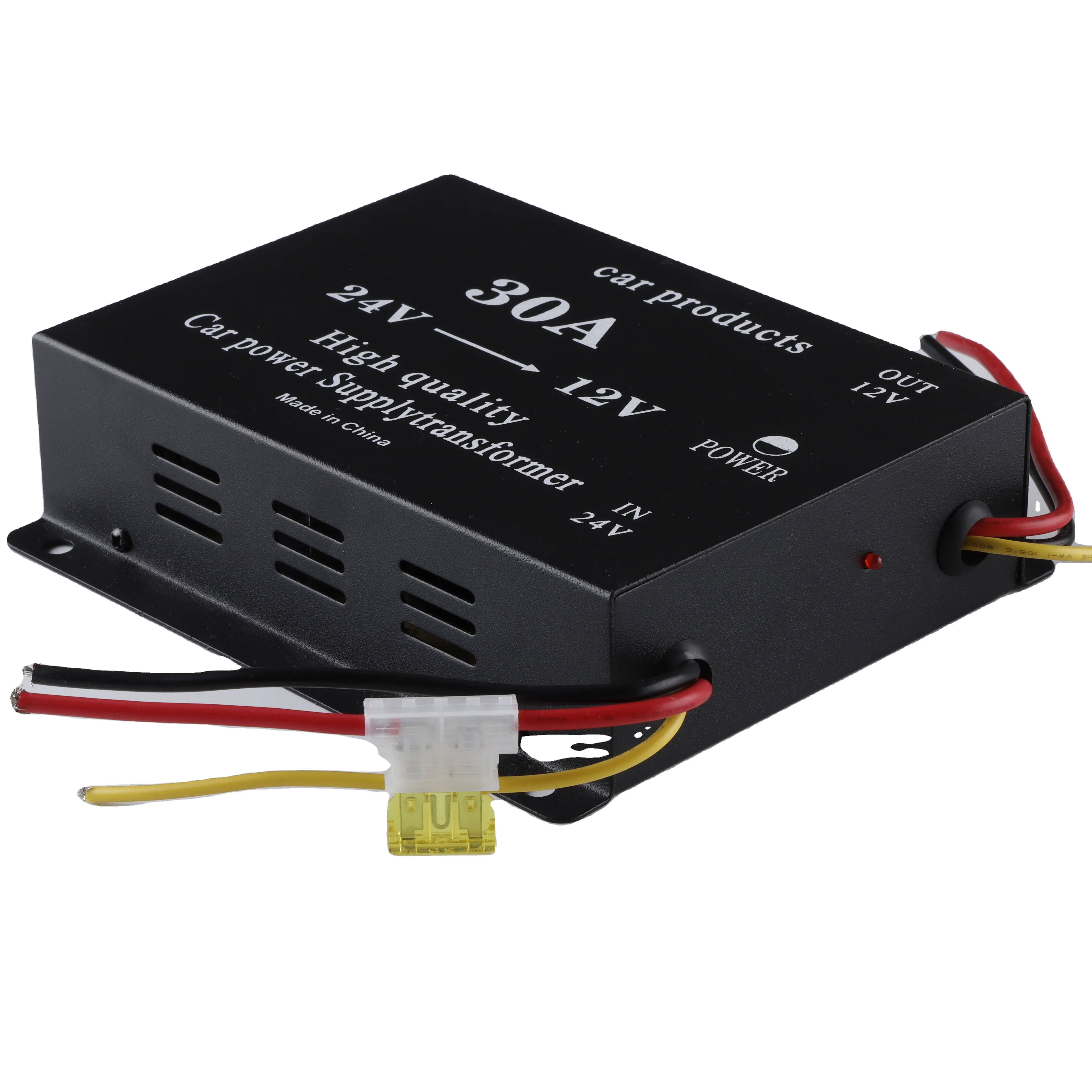 High Quality Dc To Dc Converter 24v To 12v Big 30A Car Power Supply Transformer Car Truck Products With Fan
