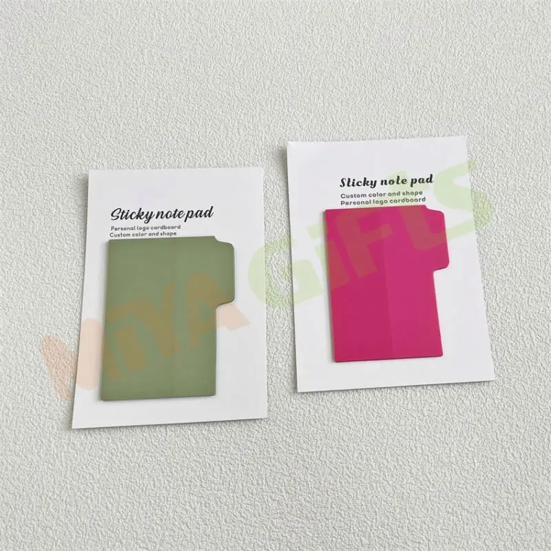 custom big tab shaped transparent translucent sticky note PET clear memo pad planner minimalist pastel color