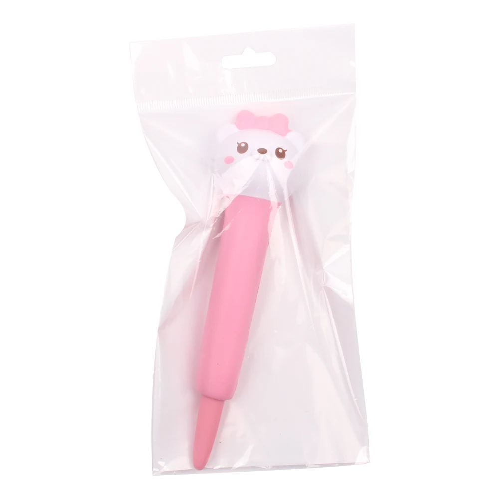 Squishies Cute Bear Animal Pencil Toppers Grips Holder Kawaii Slow Rising Stress Relief Squeeze Toy Pens