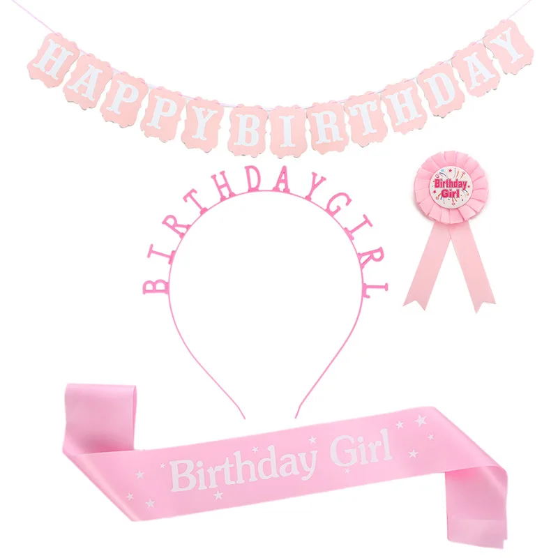 Birthday Girl Shoulder Belt Etiquette Belt Hair Jewelry