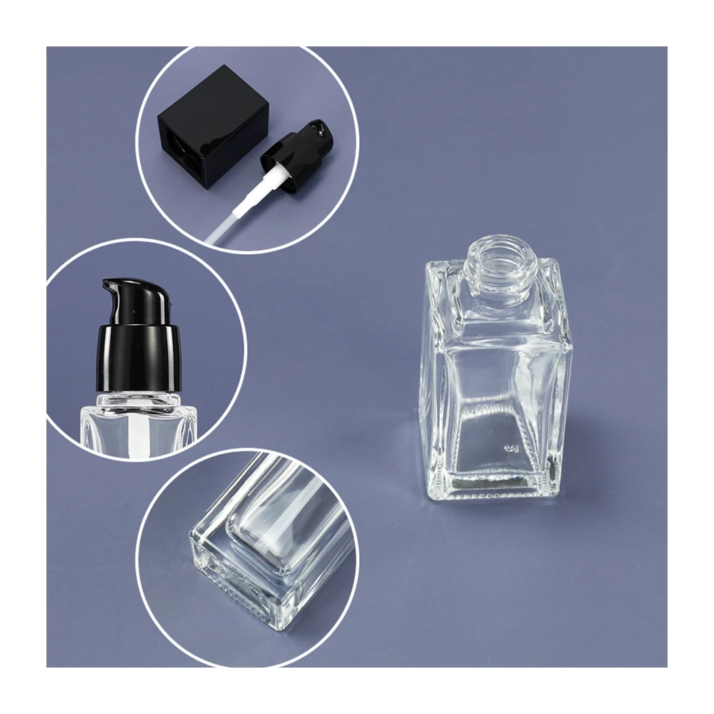 luxury perfume spray bottle design empty men glass  lotion pump bottle for oil 50ml 100ml china distributor