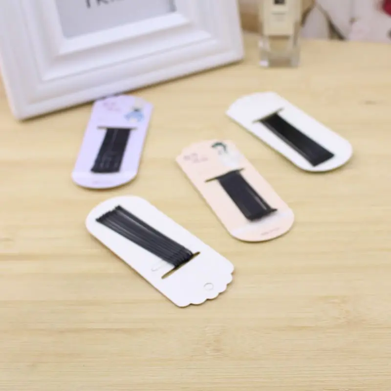 8 шт Высокое качество пользовательских карт; Классическая обувь черного цвета волос Захваты для женщин заколки для волос металлические заколки для волос для девочек