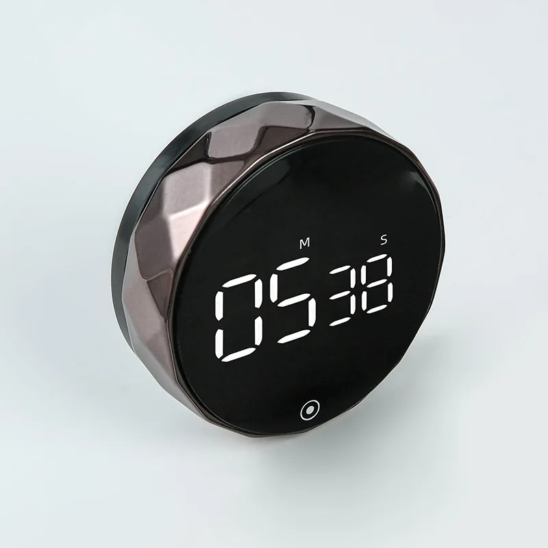 Round Digital Timer Stopwatch HD LED Electronic Studying Meditation Fitness Countdown Alarm Kitchen Gadget Home Supplies