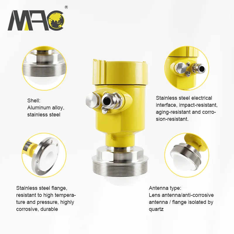 80g ghz level sensor oil tank water level gauge sensor radar level transmitter